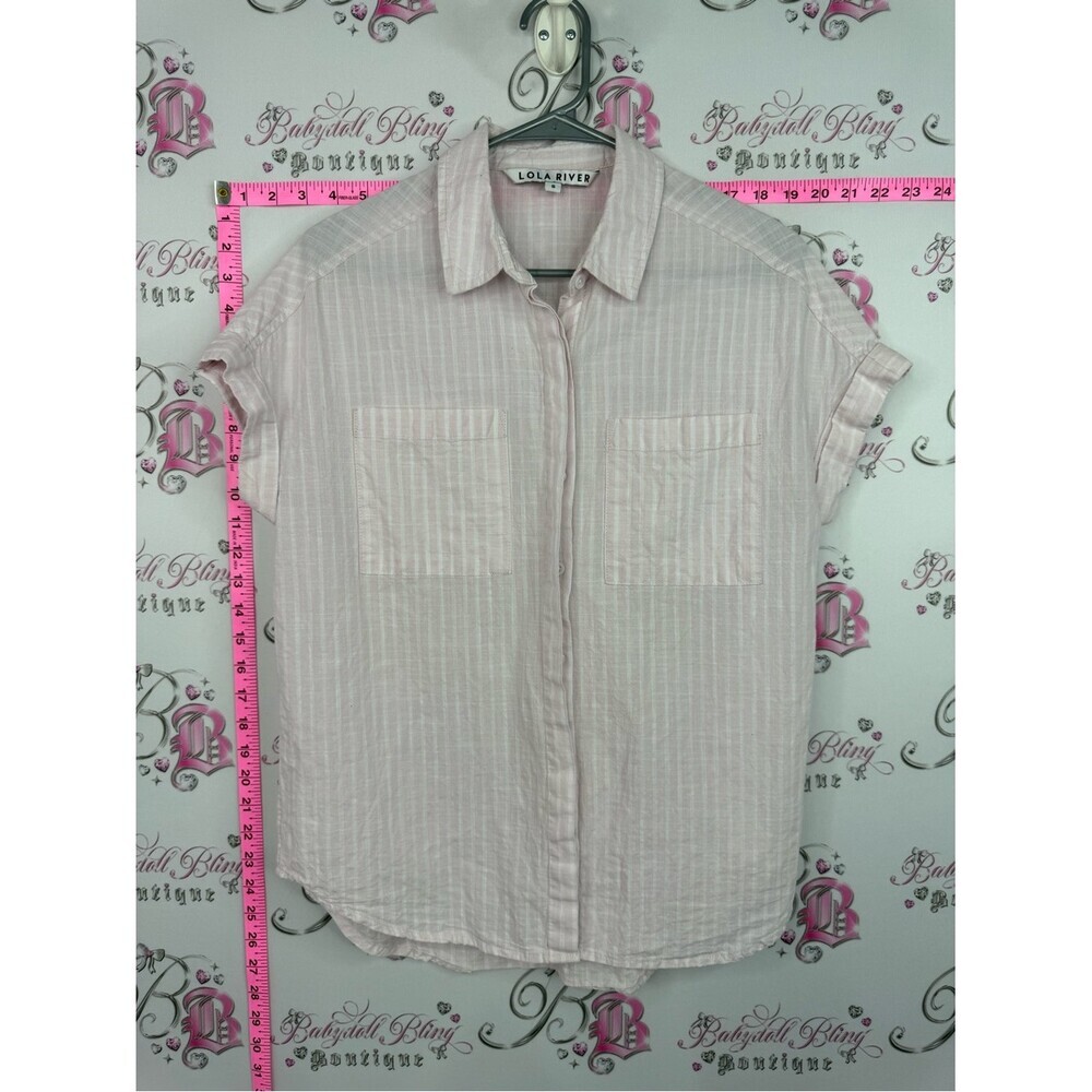 Lola River shirt Light Pink Short-Sleeve Button Shirt
